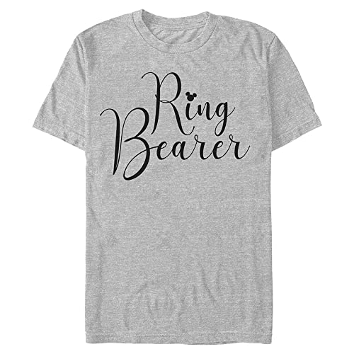 T-Shirt Homme Disney Porteur de Bague 3XL Gris Athlétique pour Mariage Chic
