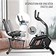 ISE Liegeheimtrainer, Liegeergometer Magnetisch, Hometrainer Fahrrad mit Rückenlehne/Impuls/LCD-Display, 8 Widerstandsstufen Liegerad, 2 in 1 Liegeheimtrainer&Heimtrainer Liegerad Heimtrainer Senioren