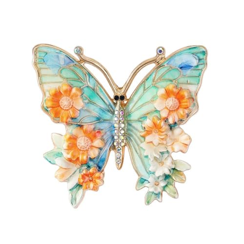 Broche papillon en strass chic pour accessoiriser un corsage