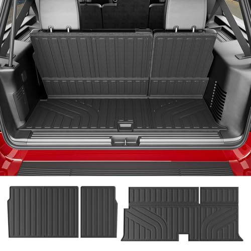powoq Cargo Mat Compatible with 2003-2017 Ford Expedition Lincoln Navigator Cargo Liner TPE Trunk Mat 3rd Backrest Protector Trunk Liner Replacement for 2003-2017 Ford Expedition Accessories by powoq - Used condition - US$71.47