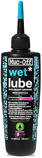Muc-Off 967US Wet Chain Lube, 120 Millilitres - Biodegradable Bike Chain Lubricant, Suitable For All Types Of Bike - Formulated For Wet Weather Conditions