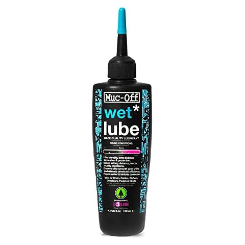 Muc-Off 967US Wet Chain Lube, 120 Millilitres - Biodegradable Bike Chain Lubricant, Suitable For All Types Of Bike - Formulated For Wet Weather Conditions (Packaging may vary) Cover