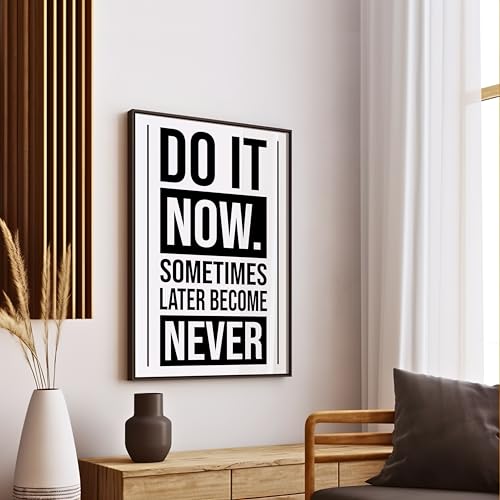 Image of COLOSSAL ART HOUSE Just Try Motivational Wall Frames for Living Room, Dining & Bedroom Wall Decoration - (13x17 Inch, Quote Frame) (DO IT NOW)