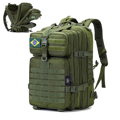 50L Mochila para Viagem Impermeável Masculina Adequado para Trekking, Acampamento. (Verde)