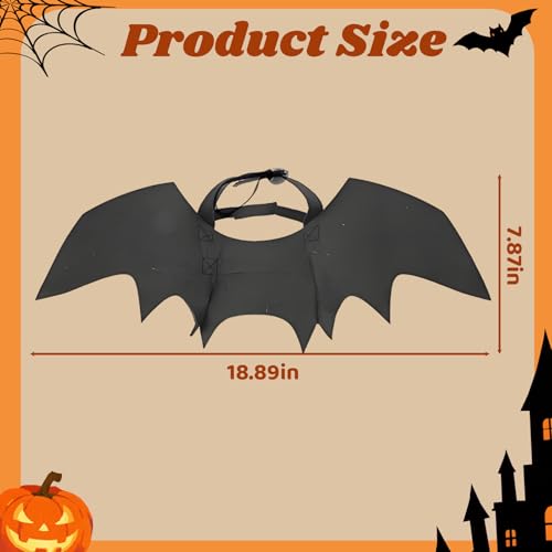 Disfraz de alas de murciélago para perros Halloween miniatura 5