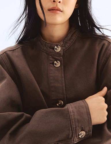 Denim Jackets For Women Cropped Fall Jackets Lightweight Washed Trucker Coat4