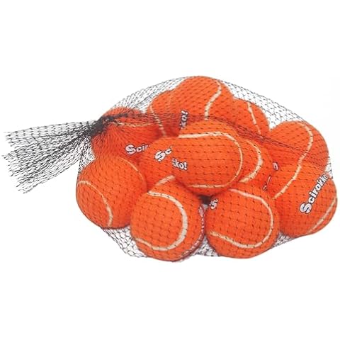 SCIROKKO Tennis Balls for Dogs - Squeaky Bouncy Ball Toys 2.5 inches 12 Pack for Indoor Playing and Outdoor Interactive Fetch Training Cover