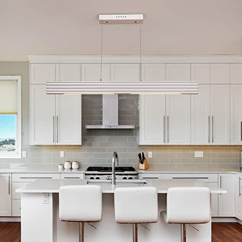Alienbull Pendant Led Linear Light, 45W Kitchen Island Hanging Light Fixture, Modern Pendant Lamp Chandelier Spotlight Long Strip Light For Office Dining Room #TOP5
