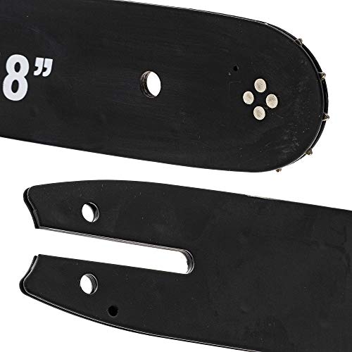 8TEN Chainsaw Guide Bar and 2 Chains for Stihl MS 170 210 211 230 231 250 251 22LPX068G 3005 008 4717 18 inch .063 .325 68DL