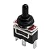 Baomain 1-Pack Waterproof Toggle Switch,ON-Off-ON SPDT 3-Pin 15V/250V AC,12mm mounting Hole,1/4