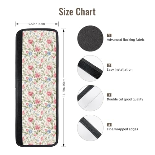 DADABULIU Refrigerator Handle Covers Flower Boho Rose Floral 2 Pack Fridge Door Handle Cover, Kitchen Appliance Handle Protector for Dishwasher, Oven, Microwave, Fits 3.5 to 4.3 Inch Circumference by DADABULIU - Used condition - Image 2