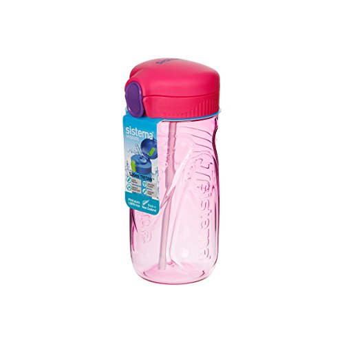 Sistema Quick Flip - Botella con tapa (520 ml), color rosa