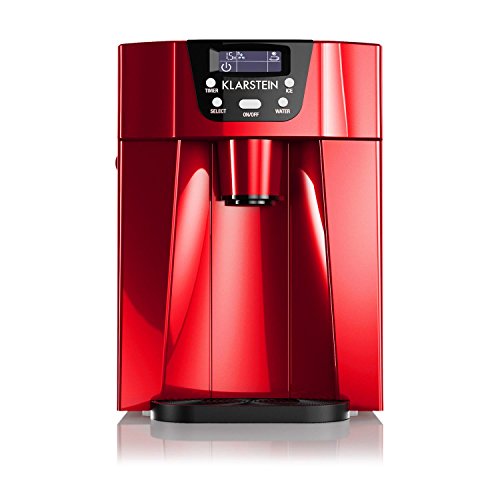 Klarstein Eiswürfelmaschine Klein, 2 L Eiswürfelbereiter & Wasserspender für 12 kg Große und Eiswürfel, Schnelle Mini, Eiswürfelbereiter mit Alarm – Bild 4