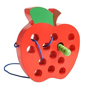 JCREN Wooden Lacing Apple Threading...
