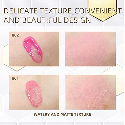 Dageda 2Pcs Liquid Blush,Soft Cream Blush Makeup,Matte Beauty Blush With Cushion Applicator For Cheek,Eyes,Lip,High-Pigmented Natural Looking,Long-Lasting Velvet Face Blush For Women Blush Makeup #TOP2