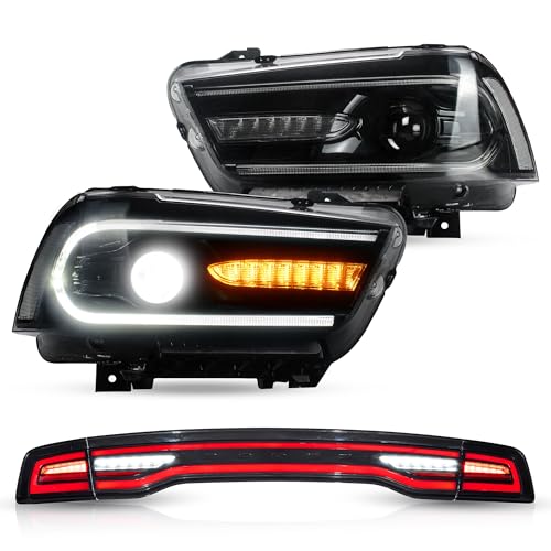 VLAND LED Headlights and Taillights For Dodge Charger 2011-2014 For Charger Pursuit/R/T Sedan/ SRT8/ SXT/SXT Plus/R