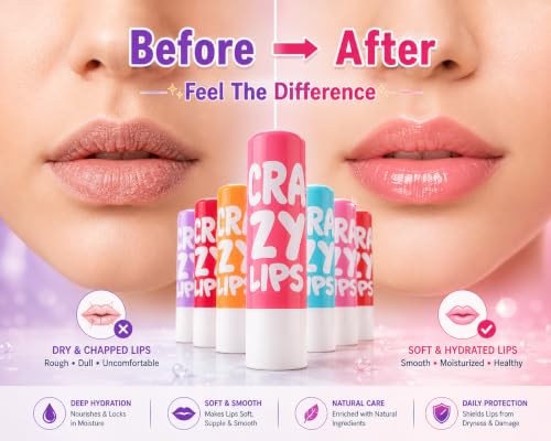 Image of INDIQUEHUB PACK OF 6 Lip Balm for Women & Girls | Moisturizing, Soft & Smooth Lips | Long Lasting, Natural Shine | Flavoured Lip Balm | Everyday Lip Care