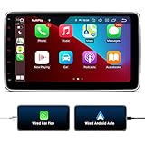 XTRONS 10.1 Double Din Car Stereo Wired Car Play & Android Auto IPS Rotatable Car Radio Receiver in-Dash GPS Navigation for Car Mirror Link, Bluetooth 5.0, Built in DSP, Full RCA in/Out