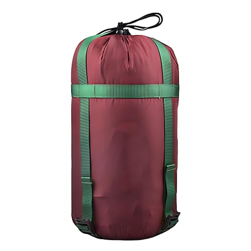 CZAKOMIX 1 Stück Kompressionssack für Schlafsack, Leichte Kompressionssack, Kompressions-Aufbewahrungstasche für Schlafsäcke, für Camping, Outdoor, Wandern, Rucksackreisen, Reisen (Burgunderrot)