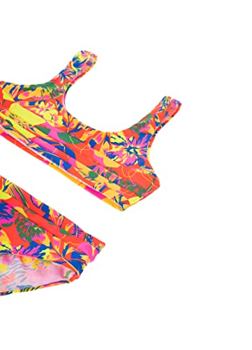 Image of Maaji Girls' Hot Fushia Iceland Reversible Girls Bikini Set