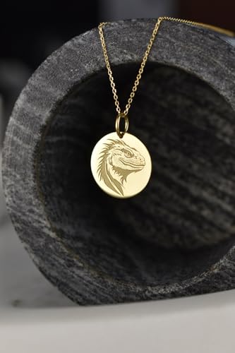 Pendentif lézard 24 mm argent sterling plaqué or avec chaîne 45 cm