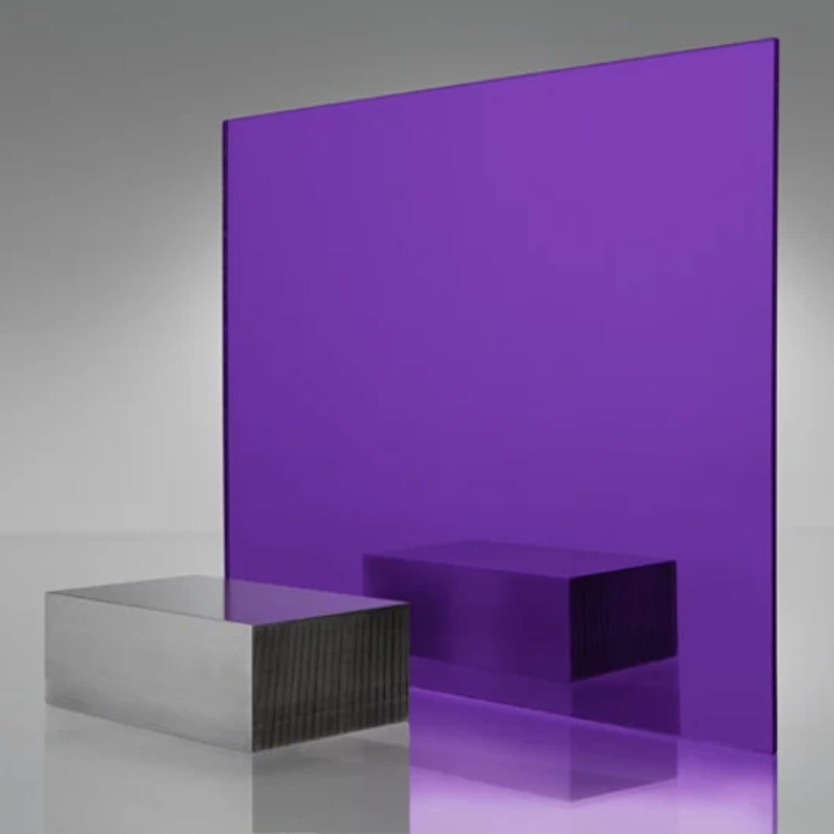 Acrylic Plexiglass Plastic Sheet - 1/8" Thick (3mm) - Mirrored Finish - Multiple Sizes & Colors Available - for Crafts, DIY, Hobby Projects, Glass Mirror Replacement (Purple (#1020), 6" x 12")