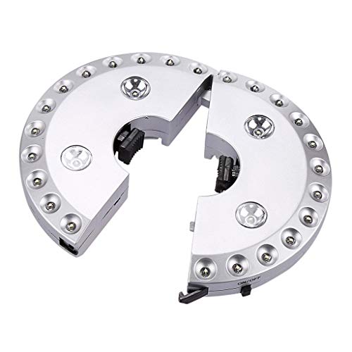 Homyl Luz branca do pólo do guarda-chuva do diodo emissor de luz do pátio para o gramado do jardim d