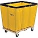 Global Industrial 12 Bushel, Yellow Vinyl Basket Bulk Truck, Unassembled, 36