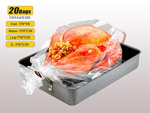 image for Gen Fab Oven Bags (20 Variety Pack) No Mess Large Turkey Bags for Cook