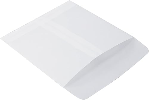 Miniatura 4 de Crapyt Sobre para carta, fotografía, joyería, moneda, sello cuadrado blanco translúcido 110 × 4.331 in4.33 "× 4.33" (L× W) 50 piezas sobre de papel