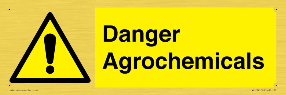 Danger Agrochemicals Sign - 300x100mm - L31