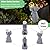 Goodeco Solar Cat Garden Statue - Outdoor Cat Decor with Solar Butterfly & Succulent Flowers LED Lights for Garden Enthusiasts - Ideal Gifts for Mom & Birthdays