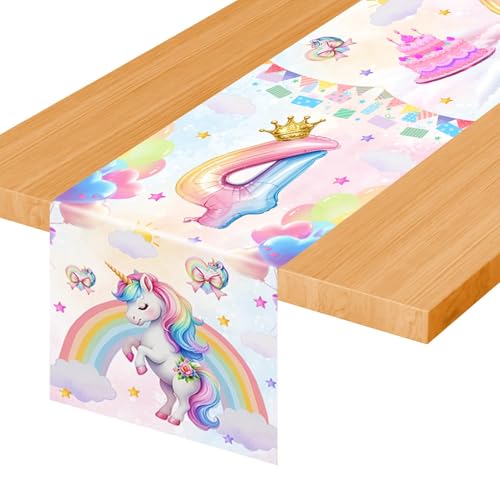 TaimeiMao Nappes Licorne 4 Ans, Nappe Licorne Anniversaire Enfant, Nappe Anniversaire, Nappe Licorne Fête, Accessoires Fête Licorne, pour Décoration...