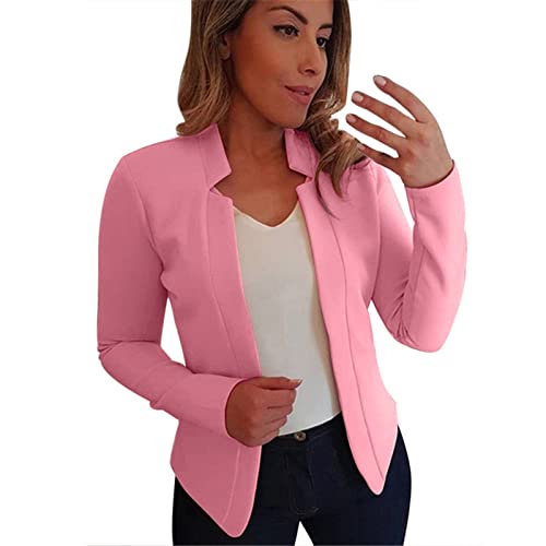 liaddkv Blazer da donna, giacca a maniche lunghe, con tasca