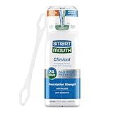 SmartMouth Clinical DDS Activated Mouthwash for 24-Hour Bad Breath Protection Plus Tongue Cleaner, 16 Fluid Ounce