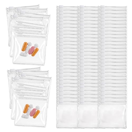 Image of Pill Organizer Reusable Travel Pill Pouch Bags for Daily Use (100PCS) | Reusable, Travel-Friendly, Daily Use, Portable Pouch, Pill Storage