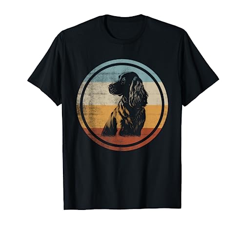 Diseño Retro Vintage Inglés Springer Spaniel Perro Camiseta