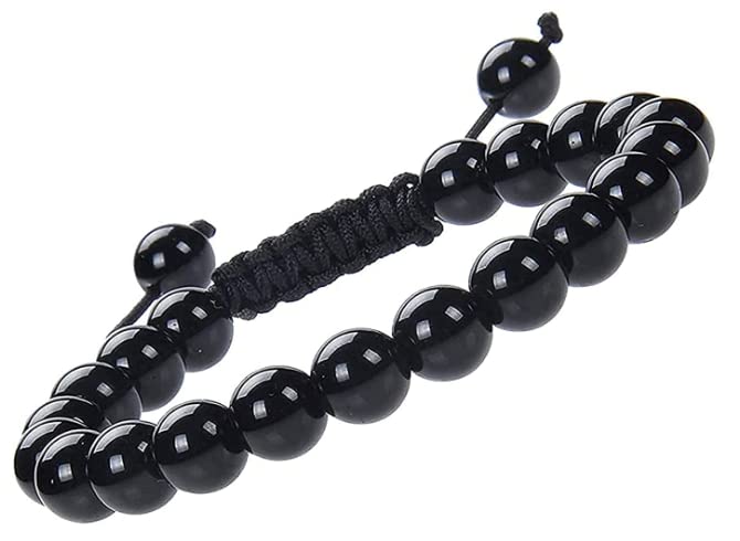 SBWC Thread Bracelet Black Bracelet Black Bead Round Bead Adjustable Hand Wrist Band (B0BNN9T69Q) Amazon Price History, Amazon Price Tracker