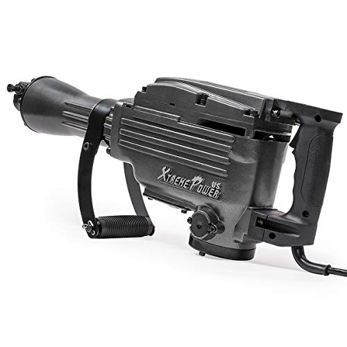 XtremepowerUS Pro-Series 2200W Demolition Electric Jack Hammer Concrete Breaker Power w/Flat Chisel and Point Chisel Bit with Carrying Case
