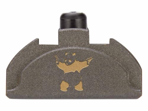 NDZ Performance Grip Plug for Glock Gen 4-5 with Backstrap – Heavyweight Brass – Fits G17 G19 G22 G23 G31 G34 G45 G47 – Cerakote Tungsten Finish, Panda with Guns – Made in USA