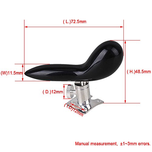 71 x 15mm Black Bassoon Hand Rest Base Set Hand Saddle Silver Plated Base - Thumbnail 3