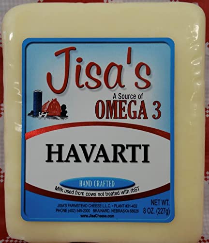 Havarti  Paquete de 6  8 onzas cada uno  Queso artesanal  Hecho en lotes pequeños  Queso Jisa's Farmstead