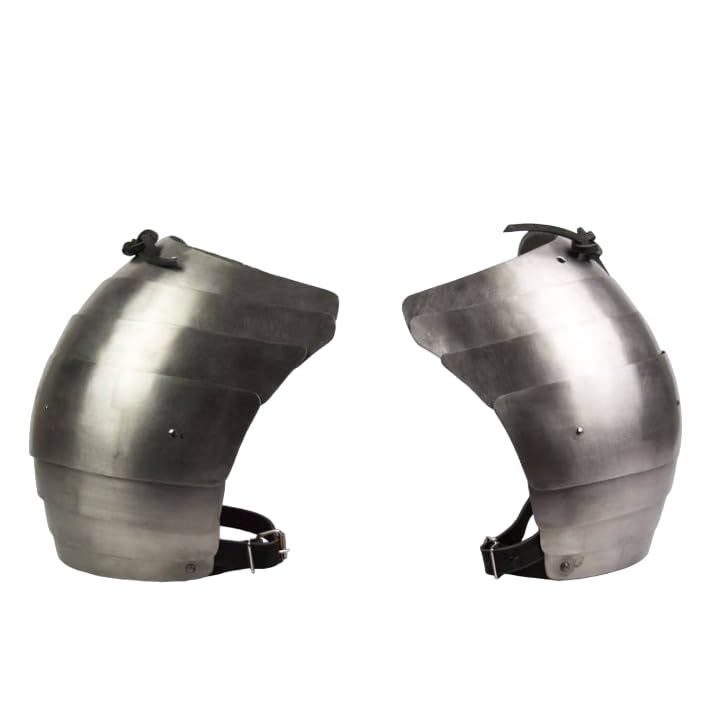 Medieval Segmented Pauldrons Steel Shoulder Guard Viking Crusader Spaulders Armor LARP/Cosplay Ren Faire Adult Costume