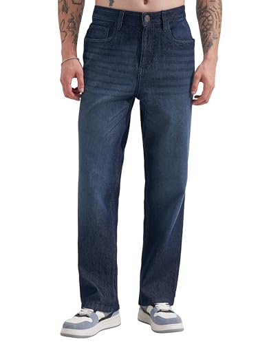 Image of Highlander Men's Straight Relaxed Fit Jeans | Stretchable | Everyday Comfort & Style| Jeans for Man|Premium Cotton Blend