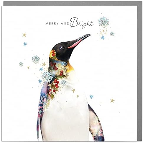Lola Design - Warm Wishes - Wildlife Christmas Cards - Blank Cards and Envelopes - Penguin Chick