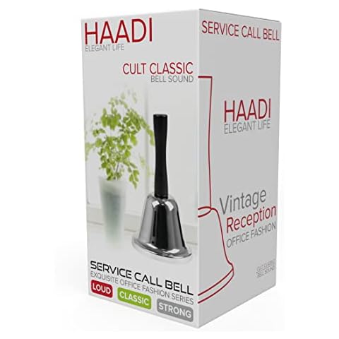 Hand bell Stainless Steel Santa Tea Bell with Handle Loud Christmas Ringing Dinner Bell Handheld Small Attention School Bell for Desk Services,Kitchen,Reception Call bell Cover