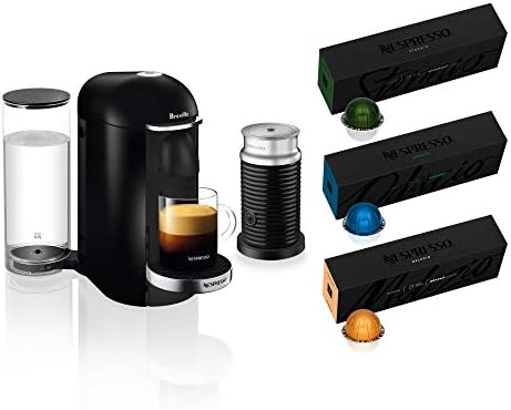 Nespresso VertuoPlus Deluxe Coffee and Espresso Maker by Breville, Black