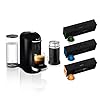 Nespresso VertuoPlus Deluxe Coffee and Espresso Maker by Breville with Aeroccino Black