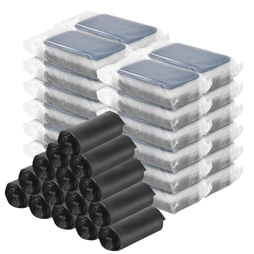Image of Sponge Individually Wrapped, Kitchen Dishs Sponge Bulk Cleaning Sponges Scouring Pads, Small Trash Bags Bulk Black Bin Liners Garbage Bags for Camping, Travel, Hotel (40 Pack) (Black Gray)