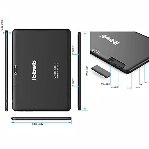 Android Tablet 10 Inch, 5G Wifi Tablet, Quad-Core Processor, 1Gb Ram, 16Gb Rom,800X1280 Touch Screen Full Hd Display, Bluetooth, Gps, Otg – Black #TOP4